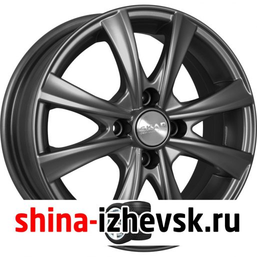 Колесный диск СКАД Мальта 6xR15 4×100 ET45 DIA60.1 равномерное темное покрытие с зеркальным эффектом хромированной поверхности на черной подложке в Ижевске